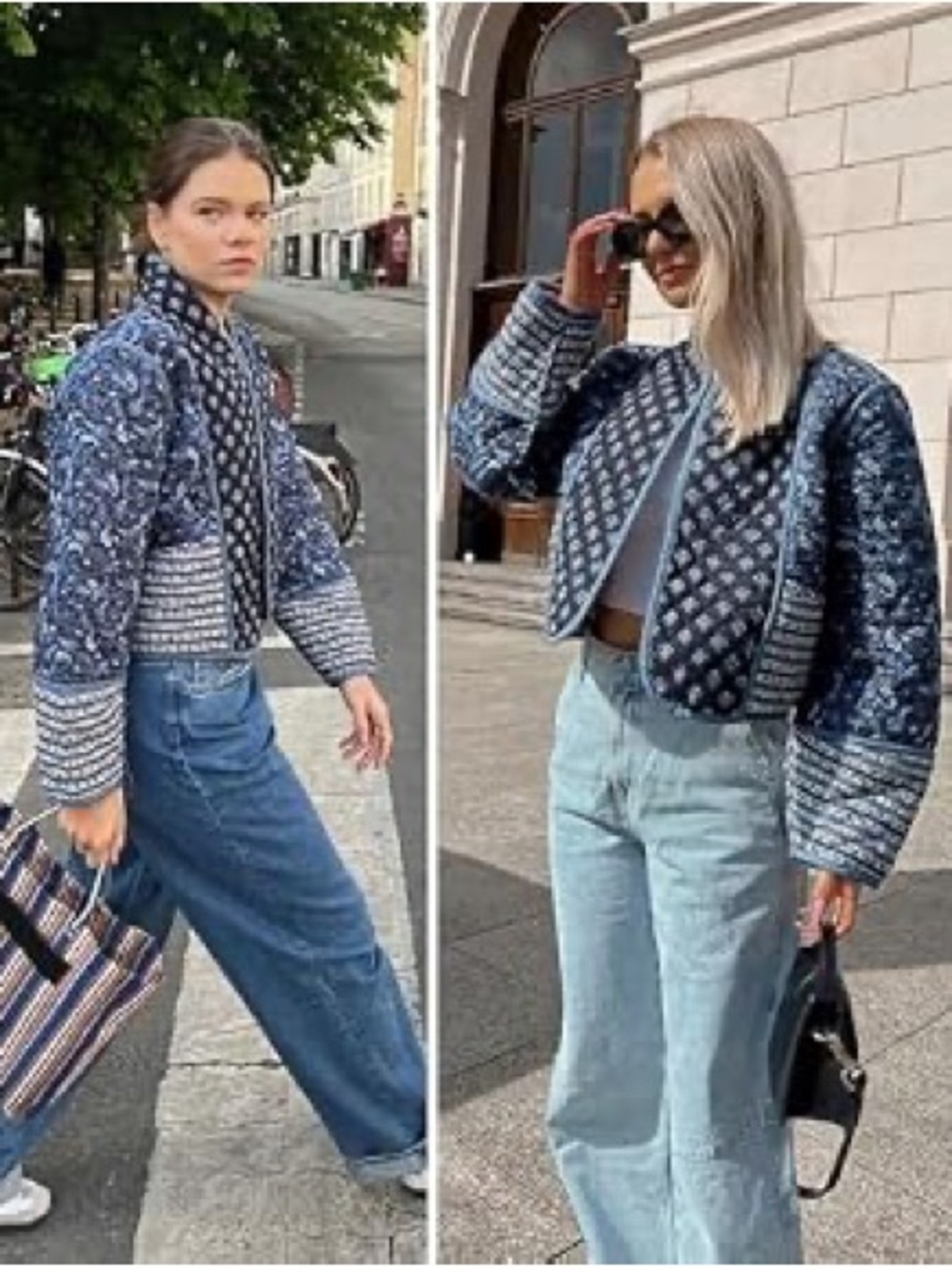 Women’s Reversible Floral Patchwork Quilted Jacket Puffer Crop Bohemian Paisley - Picture 2 of 14